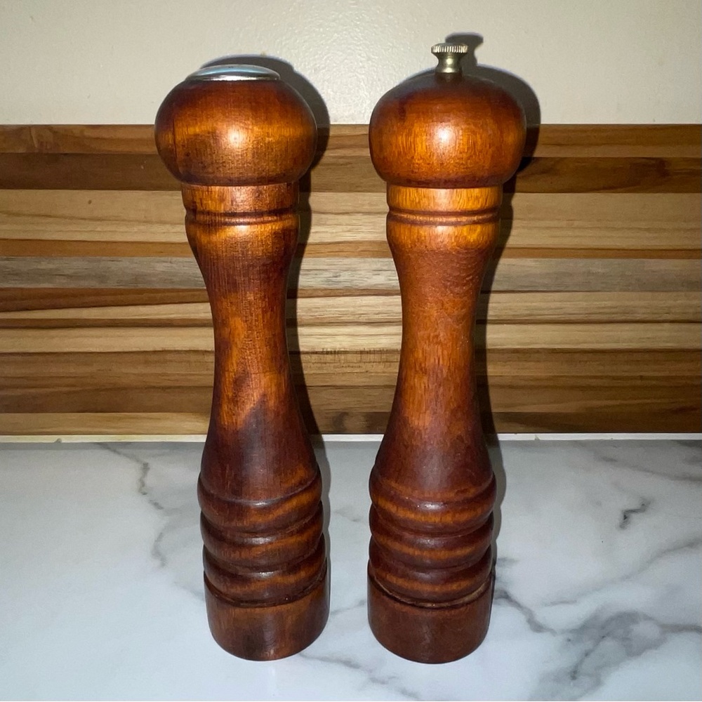 Vintage Baribocraft Salt and Pepper Grinder Set Canadian Maple
